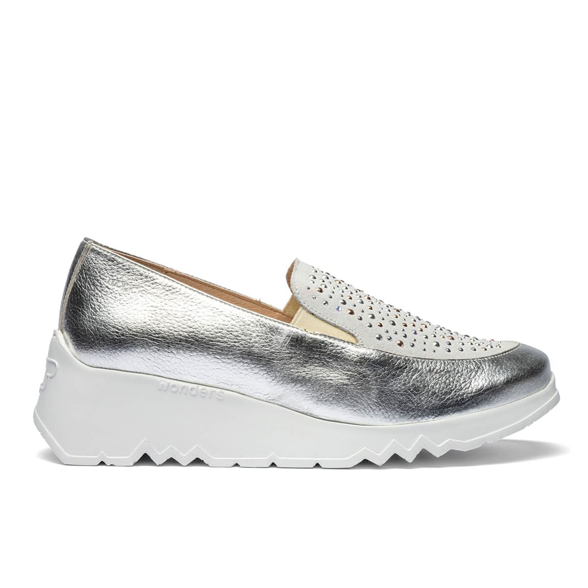 ELBA (Silver) - Sneakers - Wonders Shoes