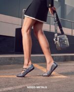 Going full glam? You don’t need to go heavy on the metals. (Think of metallics as accents, rather than the main event.) If you’re looking for tips on how to wear them well, we’ve got you covered.⁠
⁠
🩶 For a casual vibe, try pairing metallic pieces with jeans and a t-shirt, or layer a metallic top under a blazer with a midi dress.⁠
⁠
🩶 For a dressier look, metallic shoes work beautifully with a sequinned dress or a sleek, monochromatic outfit.⁠
⁠
🩶 They’re also perfect for adding a pop to neutral tones or bringing a hint of glamour to a special occasion.⁠
⁠
Head to the #linkinbio to shop our collection of mixed metallics. 🔗