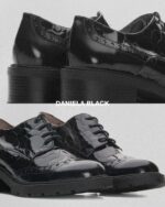 Not your average brogue. 🖤⁠
⁠
DANIELA by @wondersshoes fuses glossy patent leather with a fierce croc-embossed texture, and is grounded by a chunky rubber sole and block heel made to move. It delivers polish with bite – timeless, but never timid. Style it with sharp tailoring, raw-hem denim, or a midi that means business. 👏🏽⁠
⁠
Made in Spain (and to turn heads). Available in sizes 36-41 in our Elsternwick & Camberwell stores, or online via the #linkinbio. 🔗
